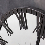 Часы настенные зеркальные с чёрным металлическим циферблатом Mirror Tower Clock варинант исполнения - 4 | Loft Concept в Воронеже