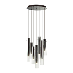 Люстра каскадная с 7-ю цилиндрическими плафонами из стекла Luminous Cylinders варинант исполнения - 2 | Loft Concept в Воронеже