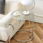 Дизайнерский журнальный стол круглый на стальном каркасе Fahek варинант исполнения - 2 | Loft Concept в Воронеже