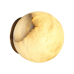 Настенно-потолочный светильник с плафоном в форме шара из алебастра Cryptocrystalline Stone варинант исполнения - 8 | Loft Concept в Воронеже