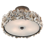 Потолочный светильник круглый с абажуром из устричных раковин Sea Ravens варинант исполнения - 3 | Loft Concept в Воронеже