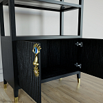 Стеллаж со стеклянными полками Elsa Dreams Black варинант исполнения - 2 | Loft Concept в Воронеже