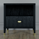 Прикроватная тумбочка с полкой Elsa Dreams Black варинант исполнения - 5 | Loft Concept в Воронеже