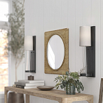 Бра на прозрачном штативе с тканевым абажуром в форме цилиндра Conciseness варинант исполнения - 5 | Loft Concept в Воронеже