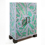 Премиальный Шкаф Defoliation двухстворчатый роспись зеленые листья  варинант исполнения - 1 | Loft Concept в Воронеже