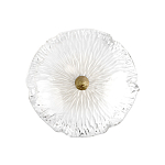 Бра в форме прозрачного стеклянного цветка с рельефной текстурой Textured Glass варинант исполнения - 3 | Loft Concept в Воронеже