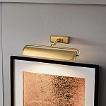 Светильник для картин цвета состаренная латунь с широким плафоном на прямоугольном основании Elstead Lighting варинант исполнения - 12 | Loft Concept в Воронеже