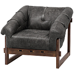 Кресло Duncan винтажная черная кожа варинант исполнения - 2 | Loft Concept в Воронеже