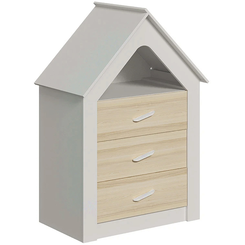 Комод в детскую Tiny Town Chest of Drawers Бежевый Белый Зеленый шалфей Розовый Комод в детскую Tiny Town Chest of Drawers Бежевый Белый Зеленый шалфей Розовый в Воронеже | Loft Concept