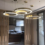 Люстра Light Ring Horizontal Латунь варинант исполнения - 3 | Loft Concept в Воронеже
