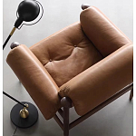 Кресло с деревянным каркасом и обивкой из натуральной кожи Medieval Furniture варинант исполнения - 5 | Loft Concept в Воронеже