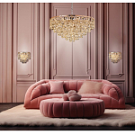 Люстра каскадная с подвесками в форме колец Galaxy of Light варинант исполнения - 8 | Loft Concept в Воронеже