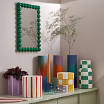 Настенное зеркало в зеленой раме Nya Green Mirror варинант исполнения - 3 | Loft Concept в Воронеже