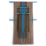 Дизайнерское Панно Макраме из хлопковых нитей Japan Wall Panel Blue варинант исполнения - 2 | Loft Concept в Воронеже