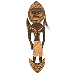 Панно из дерева Абориген в маске Aborigenn Mask варинант исполнения - 1 | Loft Concept в Воронеже