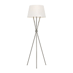 Торшер на трех тонких перекрещенных ножках с белым конусным абажуром из льна Feiss варинант исполнения - 5 | Loft Concept в Воронеже