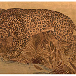 Картина с изображением Леопардов Leopards by stream варинант исполнения - 2 | Loft Concept в Воронеже