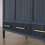 Большой Шкаф Primo Черный дуб с 3 дверьми и 3 выдвижными ящиками варинант исполнения - 5 | Loft Concept в Воронеже