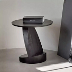 Дизайнерский журнальный столик чёрный с круглой столешницей Arycy варинант исполнения - 5 | Loft Concept в Воронеже