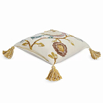 Чехол на подушку с кисточками и вышивкой птиц Ethnic mix Birds Square варинант исполнения - 1 | Loft Concept в Воронеже