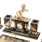 Настольный письменный набор из яшмы и долерита с декором в виде коня Manager Organizer варинант исполнения - 2 | Loft Concept в Воронеже