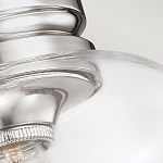 Потолочный светильник с прозрачным стеклянным плафоном в форме широкого колокола Feiss варинант исполнения - 2 | Loft Concept в Воронеже