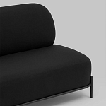 Двухместный диван черного цвета COLOR BLOCK варинант исполнения - 7 | Loft Concept в Воронеже