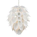 Люстра белая каплевидной формы из цветков лилии White Natural Lines варинант исполнения - 1 | Loft Concept в Воронеже