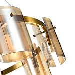 Люстра светодиодная с 8-ю цилиндрическими плафонами янтарного цвета из стекла и стали Andrea Сhandelier Amber варинант исполнения - 5 | Loft Concept в Воронеже