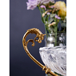 Чаша из прозрачного рельефного стекла на бронзовой подставке Eden Garden варинант исполнения - 3 | Loft Concept в Воронеже