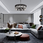 Люстра круглая из матового черного металла с подвесками из прозрачных стеклянных трубок Noir Tubes варинант исполнения - 12 | Loft Concept в Воронеже