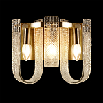 Бра с металлическим основанием золотого цвета и хрустальными подвесками Textured Glass варинант исполнения - 1 | Loft Concept в Воронеже