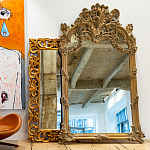 Зеркало настенное в ажурной раме с эффектом старины Classic Ornament Mirror варинант исполнения - 2 | Loft Concept в Воронеже