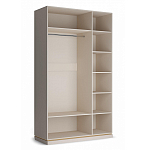 Шкаф трёхдверный с 2-мя зеркальными дверками Satin Furniture варинант исполнения - 4 | Loft Concept в Воронеже