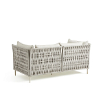 Диван садовый с плетеными ремешками и спинкой  Kleo варинант исполнения - 6 | Loft Concept в Воронеже