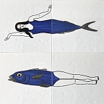 Плитка с узором Рыба пловчиха варинант исполнения - 2 | Loft Concept в Воронеже