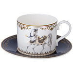Чайный сервиз из фарфора с изображением лошадей на 6 персон 14 предметов Porcelain Horse Set варинант исполнения - 2 | Loft Concept в Воронеже
