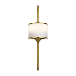 Бра вертикальное с белым полукруглым плафоном и длинным стержнем S Kichler варинант исполнения - 1 | Loft Concept в Воронеже