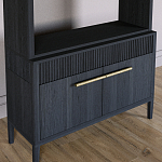 Стеллаж Primo с ящиками Черный дуб  варинант исполнения - 3 | Loft Concept в Воронеже