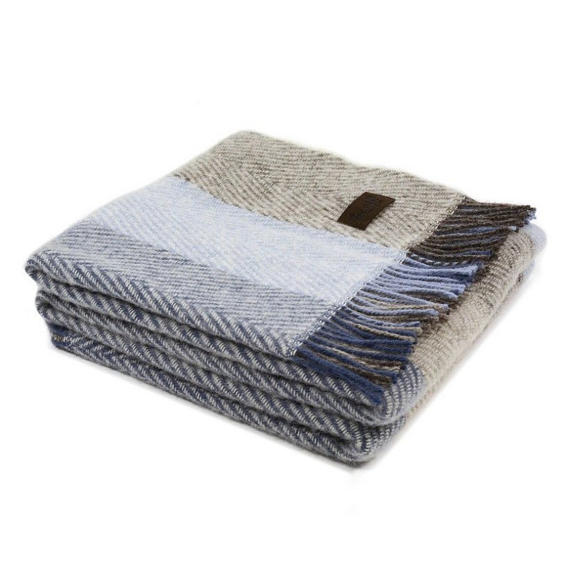 Плед VADSO SPINA 1002 Marzotto Серый Голубой в Воронеже | Loft Concept 