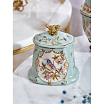 Шкатулка голубого цвета с рисунком и состаренным эффектом Eden Garden варинант исполнения - 9 | Loft Concept в Воронеже