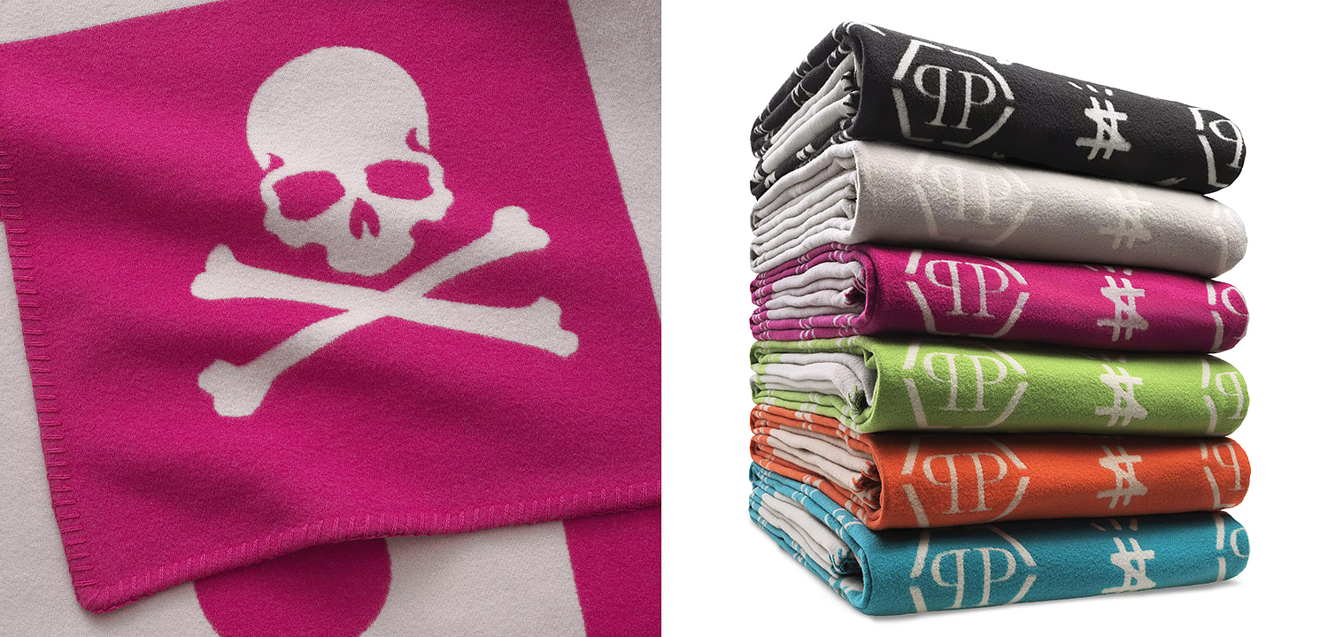 Плед Philipp Plein Plaid Cashmere Skull Pink Плед Philipp Plein Plaid Cashmere Skull Pink - Loft-Concept в Воронеже