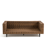 Трехместный садовый диван из плетеного пластика Matteo варинант исполнения - 8 | Loft Concept в Воронеже