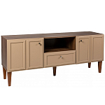 ТВ-тумба бежевая из массива бука с 2-мя дверками и ящиком Wenge Light варинант исполнения - 1 | Loft Concept в Воронеже