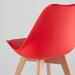 Стул с основой из пластика и мягким сиденьем Arvika Red варинант исполнения - 6 | Loft Concept в Воронеже