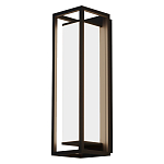 Уличный настенный светильник прямоугольный с чёрной рамкой Geometric Glow варинант исполнения - 1 | Loft Concept в Воронеже