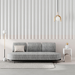 Стол приставной с овальными элементами бело-бежевого цвета NUN SIDE TABLE WHITE LIGHT MOCHA варинант исполнения - 2 | Loft Concept в Воронеже