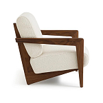 Кресло с обивкой из белого букле Armchair White Boucle варинант исполнения - 1 | Loft Concept в Воронеже