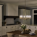 Люстра с 6-ю прозрачными цилиндрическими плафонами Kichler варинант исполнения - 8 | Loft Concept в Воронеже