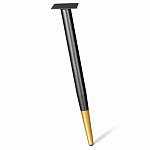 Стол обеденный с коричневой прямоугольной столешницей из керамики на четырех металлических ножках Brown Ceramics варинант исполнения - 3 | Loft Concept в Воронеже